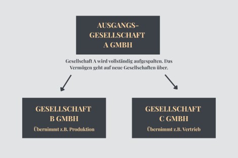 Aufspaltung einer GmbH Aufspaltung einer GmbH Grafik